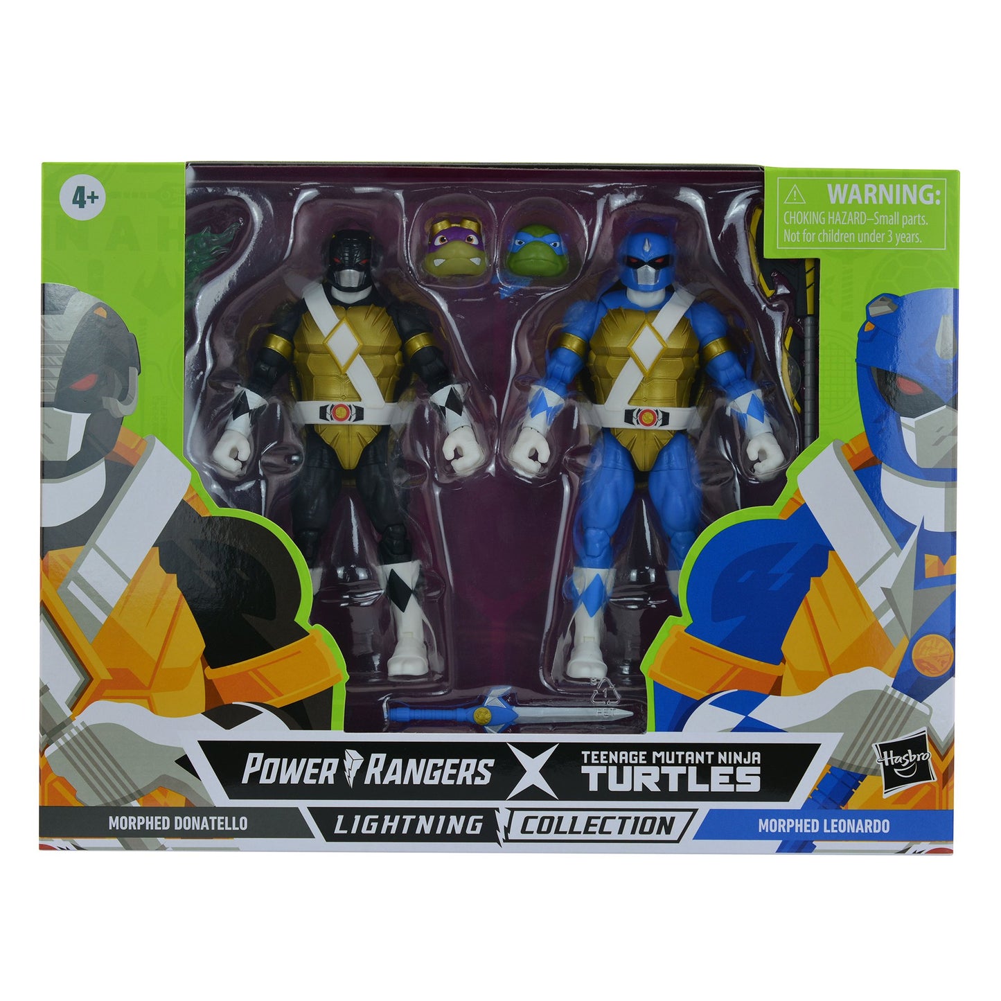 TMNT X Power Rangers Lightning Collection Leonardo & Donatello 2-Pack
